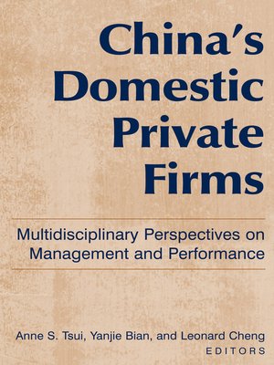 cover image of China's Domestic Private Firms